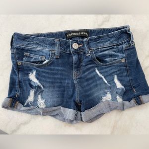 Express denim jean shorts
